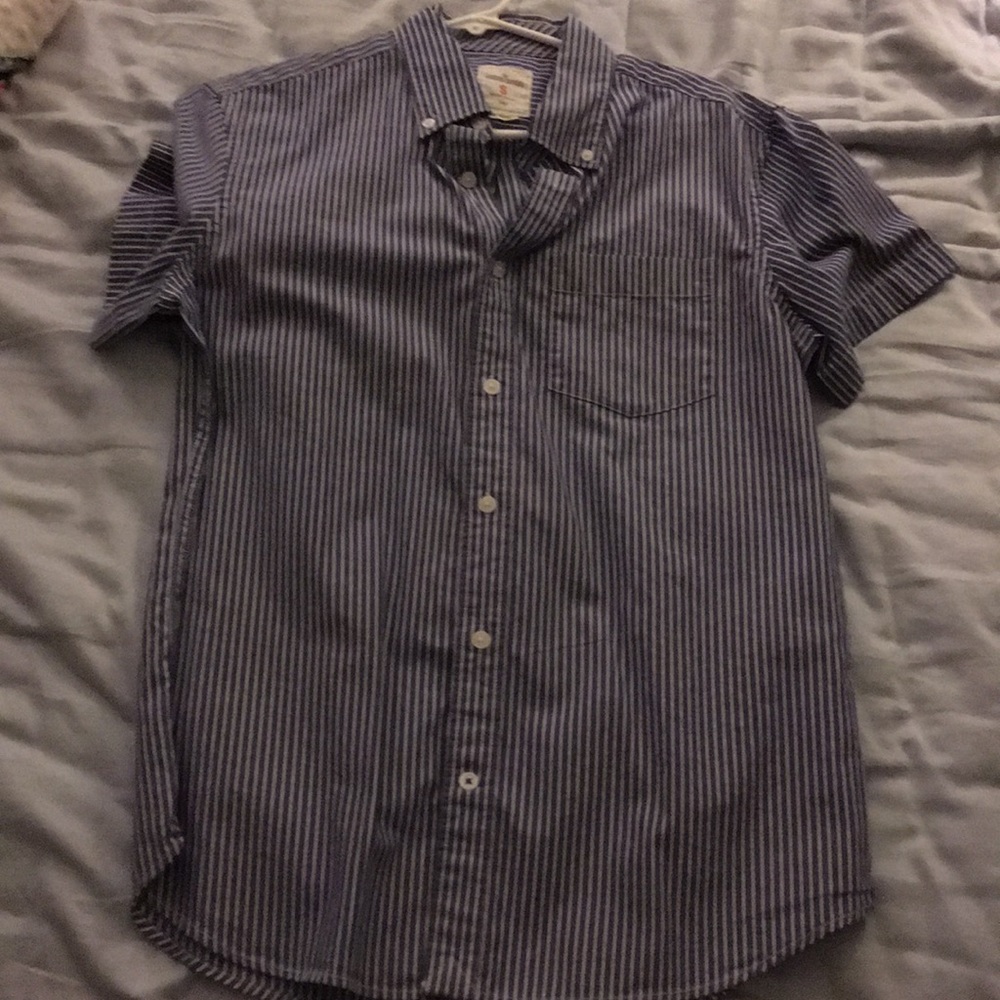 Gap Men’s Blue&White Striped Shirt (Small) NWOT